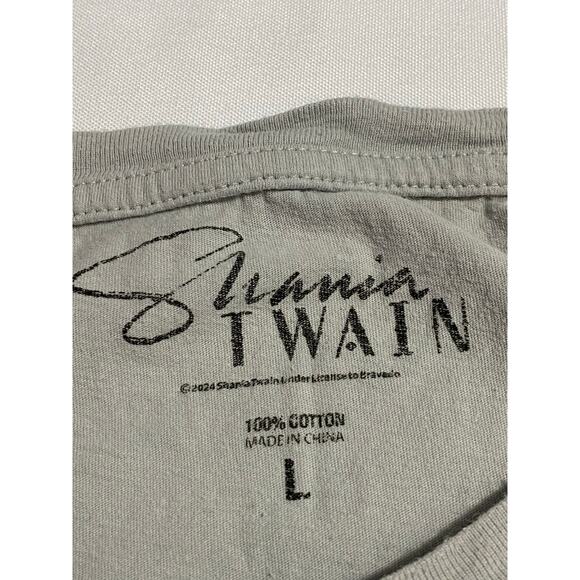 Shania Twain Band T-Shirt Ladies Size Large Grey Short Sleeve Country Music - Picture 8 of 10